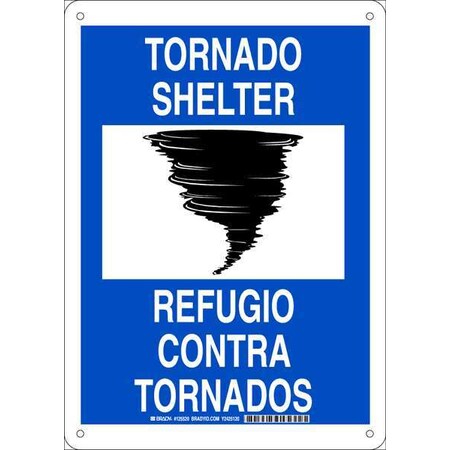 Brady Tornado Shelter/Refugio Contra Tornados, 14 in x 10 in, Rectangle, Aluminum, 125520 125520