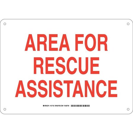 Brady Fire Safety Sign, 10 in Height, 14 in Width, Aluminum, Rectangle, English 127125