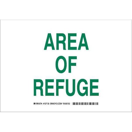 Brady Fire Safety Sign, Poly, 7X10", Grn/Wht 127130