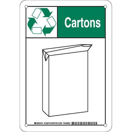 Brady Cartons, No legend, 7" W x 10" H, Rectangle, Plastic, 129370 129370