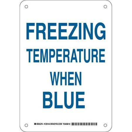 Brady Facility Sign, 10 in H, 7 in W, Aluminum, Rectangle, English, 129144 129144