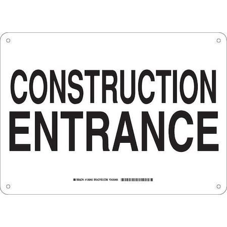 Brady Entrance Sign, Aluminum, Rectangle, English 126843