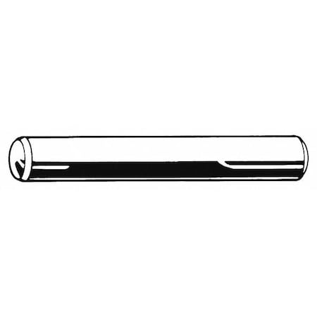 ZORO SELECT Dowel Pin, Steel, Plain, 1/2in.dia., PK5 U39080.050.0200