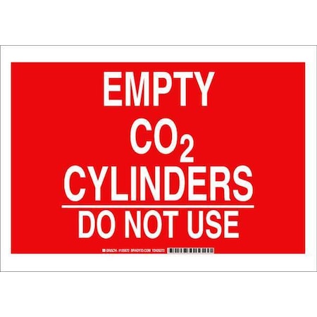Brady Chemical Sign, 10 in H, 14 in W, Polyester, Rectangle, English, 125672 125672