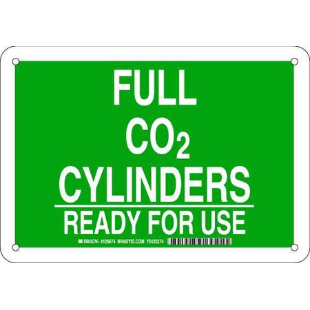 Brady Chemical Sign, 7 in H, 10 in W, Plastic, Rectangle, English, 125674 125674
