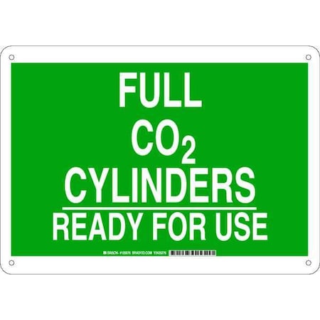 Brady Chemical Sign, 10 in H, 14 in W, Rectangle, English, 125676 125676