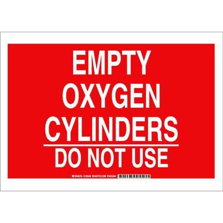 Brady Chemical Sign, 10 in H, 14 in W, Polyester, Rectangle, English, 125648 125648