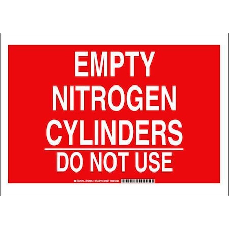 Brady Chemical Sign, 10 in H, 14 in W, Polyester, Rectangle, English, 125654 125654