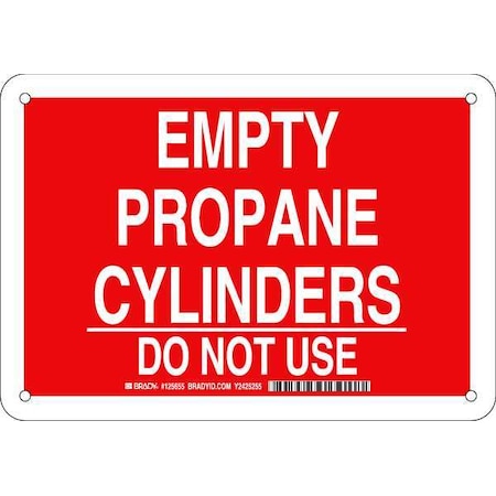 Brady Chemical Sign, 7 in H, 10 in W, Rectangle, English, 125655 125655