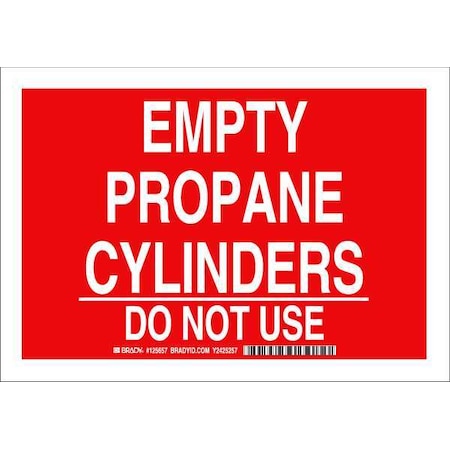 Brady Chemical Sign, 7 in H, 10 in W, Polyester, Rectangle, English, 125657 125657