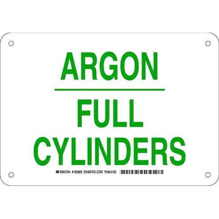 Brady Chemical Sign, 7 in H, 10 in W, Rectangle, English, 125583 125583