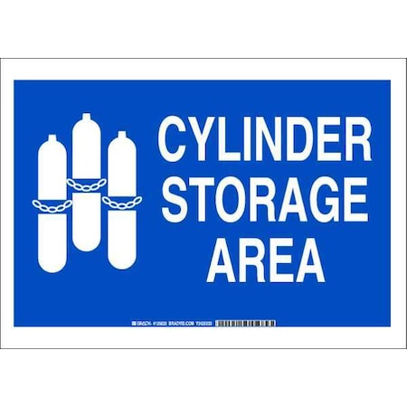 Brady Chemical Sign, 10 in H, 14 in W, Polyester, Rectangle, English, 125630 125630