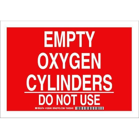 Brady Chemical Sign, 7 in H, 10 in W, Polyester, Rectangle, English, 125645 125645