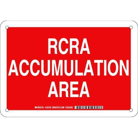 Brady Chemical Sign, 7 in H, 10 in W, Plastic, Rectangle, English, 125755 125755