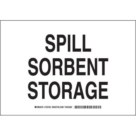 Brady Chemical Sign, 10" H, 14" W, Plastic, Rectangle, English, 125764 125764