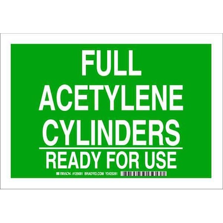 Brady Chemical Sign, 7 in H, 10 in W, Polyester, Rectangle, English, 125681 125681