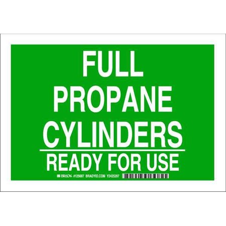 Brady Chemical Sign, 7 in H, 10 in W, Polyester, Rectangle, English, 125687 125687