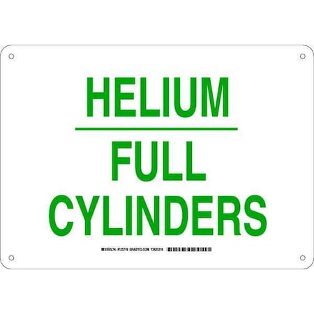 Brady Chemical Sign, 10 in H, 14 in W, Plastic, Rectangle, English, 125716 125716