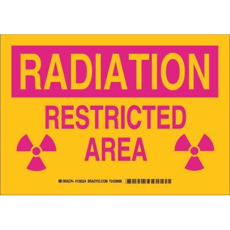 Brady Hazard Sign, 7" Height, 10" Width, Polyester, Rectangle, English 129224