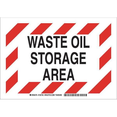 Brady Chemical Sign, 7" H, 10" W, Polyester, Rectangle, English, 125792 125792