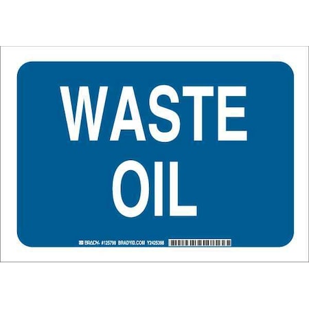 Brady Chemical Sign, 7" H, 10" W, Polyester, Rectangle, English, 125798 125798