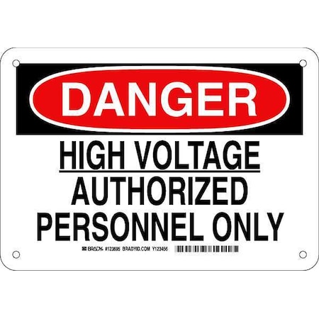 Brady Danger Sign 7X10, 123695 123695