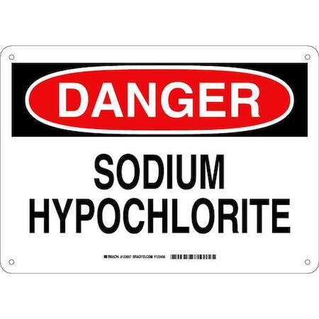 Brady Danger Sign, 10 in H, 14 in W, Plastic, Rectangle, English, 123657 123657
