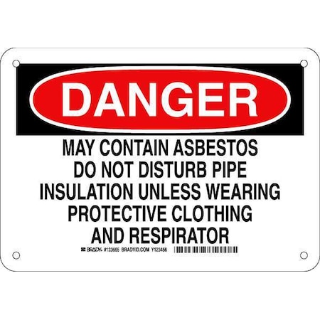 Brady Danger Sign 7X10, 123665 123665