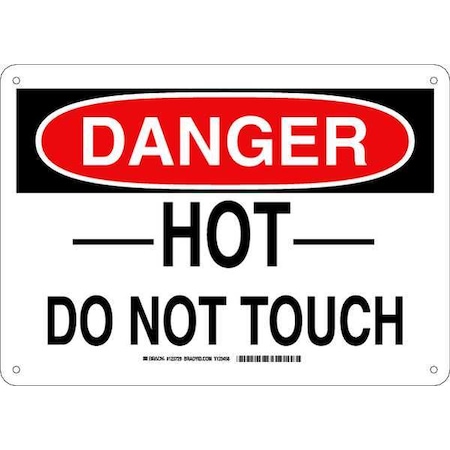 Brady Danger Sign, 10 in H, 14 in W, Plastic, Rectangle, English, 123729 123729