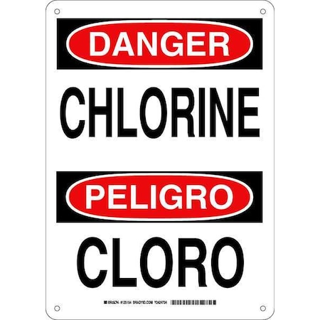 Brady Danger Sign, 14 in H, 10 in W, Rectangle, English, Spanish, 125154 125154