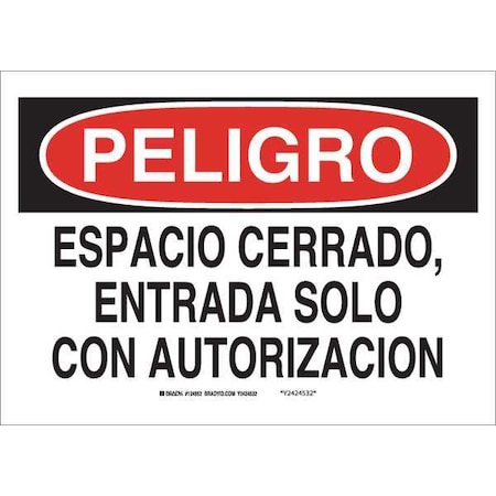 Brady Danger Sign, Polyester, Rectangle, Spanish 124952