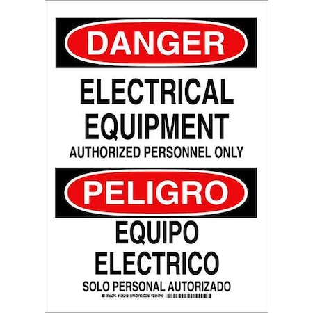 Brady Danger/Peligro Sign 14X10, Width: 10", 125210 125210