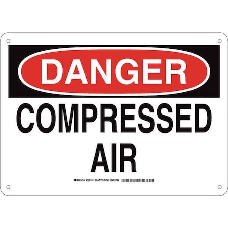 Brady Danger Sign, 10 in H, 14 in W, Plastic, Rectangle, English, 126166 126166