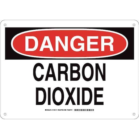 Brady Danger Sign, 10" H, 14 in W, Rectangle, English, 126141 126141