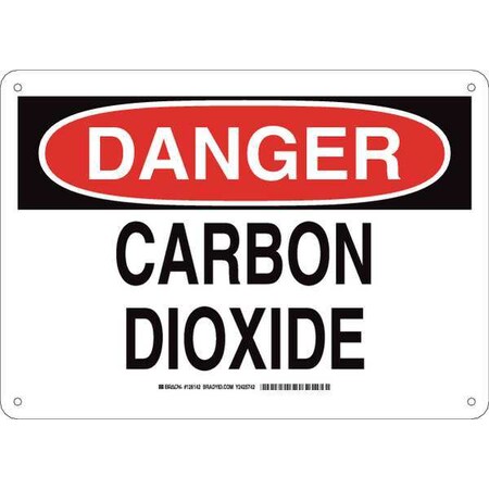 Brady Danger Sign, 10 in Height, 14 in Width, Plastic, Rectangle, English 126142