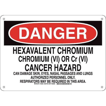 Brady Danger Sign, 10 in H, 14 in W, Rectangle, English, 126255 126255