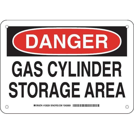 Brady Danger Sign, 7 in H, 10 in W, Plastic, Rectangle, English, 126229 126229