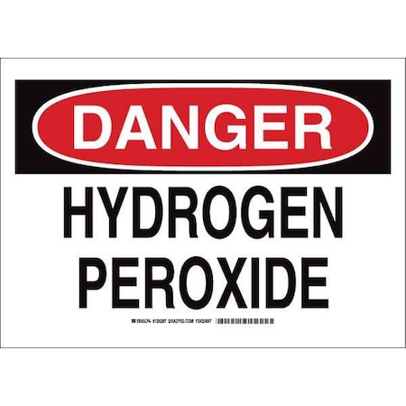 Brady Danger Sign, 7 in H, 10 in W, Polyester, Rectangle, English, 126284 126284