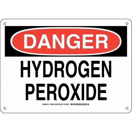 Brady Danger Sign, 10 in H, 14 in W, Plastic, Rectangle, English, 126286 126286