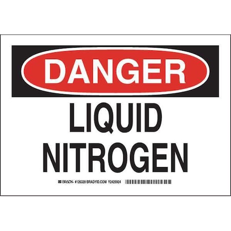 Brady Danger Sign, 7 in H, 10 in W, Polyester, Rectangle, English, 126320 126320