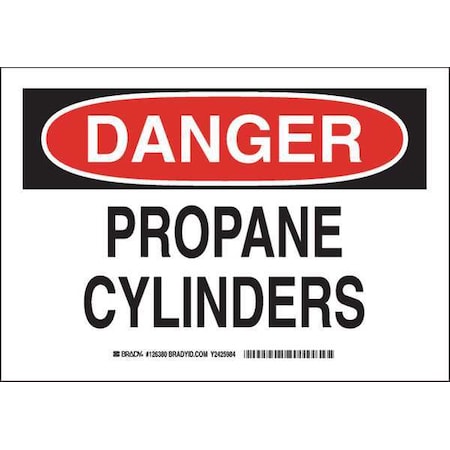 Brady Danger Sign, 7 in H, 10 in W, Polyester, Rectangle, English, 126380 126380