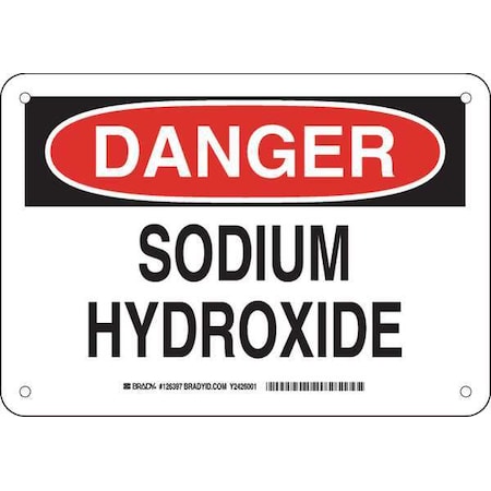 Brady Danger Sign, 7 in H, 10 in W, Plastic, Rectangle, English, 126397 126397