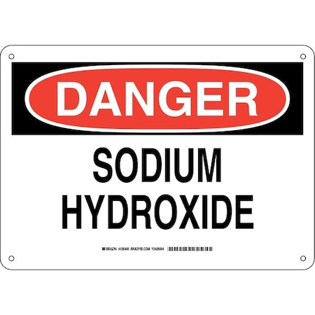 Brady Danger Sign, 10 in H, 14 in W, Plastic, Rectangle, English, 126400 126400