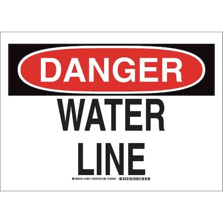 Brady Danger, Water Line, 14" W x 10" H, Rectangle, Polyester, 126917 126917