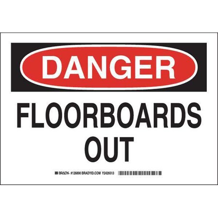 Brady Danger, Floorboards Out, 10" W x 7" H, Rectangle, Polyester, 126890 126890