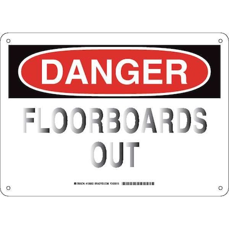 Brady Danger, Floorboards Out, 14" W x 10" H, Rectangle, Plastic, 126892 126892