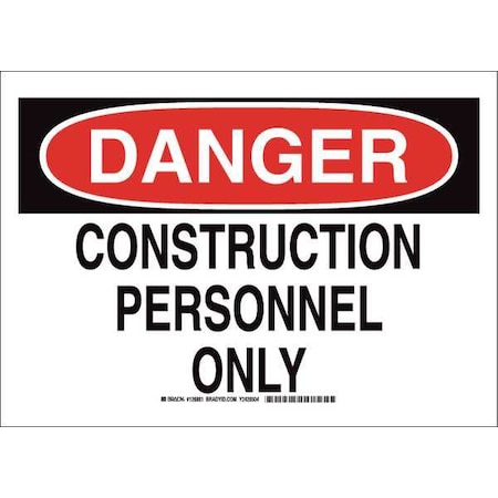 Brady Danger Sign, Polyester, Rectangle, English 126881