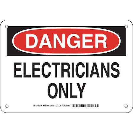Brady Danger Sign, 7 in Height, 10 in Width, Plastic, Rectangle, English 127009