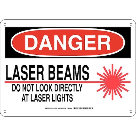 Brady Danger Sign, 10 in H, 14 in W, Plastic, Rectangle, 129262 129262