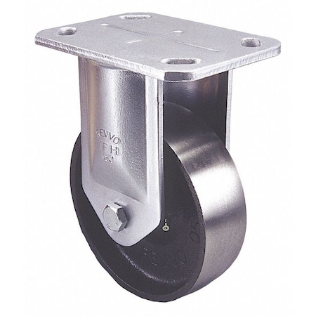Zoro Select Plt Cstr, Rgd, Cast Iron, 6", 2000 lb, Gry TFH 150 CI15-ISO